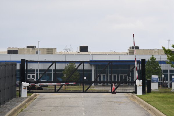 FILE=The xAI data center is seen, May 7, 2025, in Memphis, Tenn. (AP Photo/George Walker IV, file)