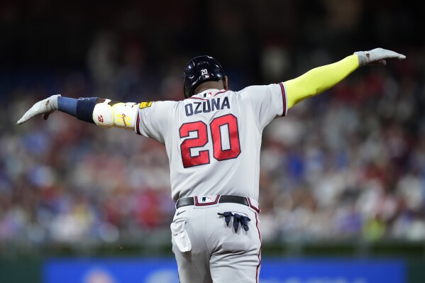 Olson ties team homer mark, Braves beat Phillies 7-6 in 10 innings to move  to brink of NL East title