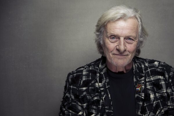 FILE - This Jan. 19, 2013 file photo shows actor Rutger Hauer at the Sundance Film Festival in Park City, Utah. Hauer, who specialized in menacing roles, including a memorable turn as a murderous android in "Blade Runner" opposite Harrison Ford, has died July 19 at his home in the Netherlands. He was 75. (Photo by Victoria Will/Invision/AP, File)
