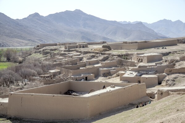 A village where several houses were destroyed during a Sept. 5, 2019, night raid are seen in a remote region of Afghanistan, on Friday, Feb. 24, 2023. U.S. soldiers picked up an infant in the rubble after the raid; she’s now at the center of a bitter, international custody dispute. (AP Photo/Ebrahim Noroozi)