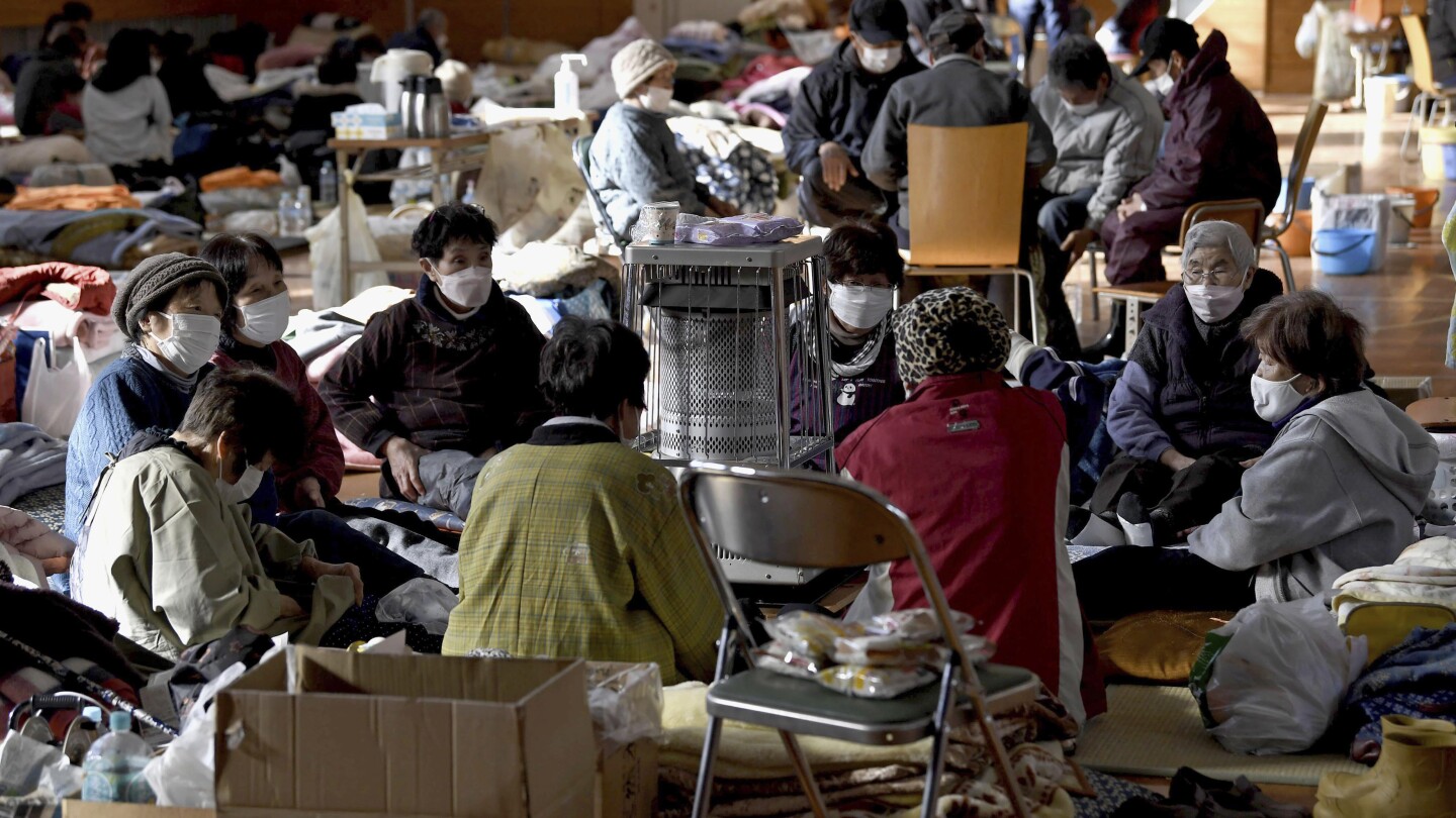 1000’s compelled from houses via a dangerous Japan earthquake on New Yr's face pressure and exhaustion