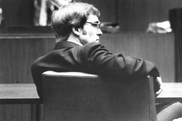 FILE - Douglas Daniel Clark sits in a Los Angeles Courtroom Tuesday Feb. 15, 1983, where a Superior Court jury decided Clark should die in the gas chamber for the grisly 
