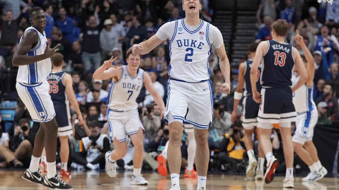 Flagg flies in March Madness and Duke wins 100-93 over Arizona to reach the Elite Eight