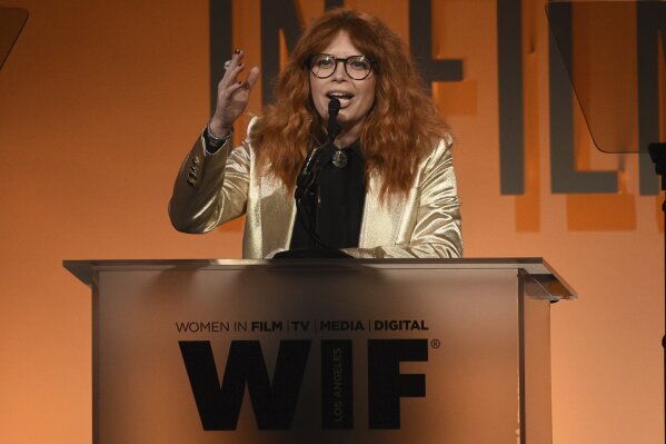 Natasha Lyonne presents the entrepreneur in entertainment award at the Women in Film Annual Gala on Wednesday, June 12, 2019, at the Beverly Hilton Hotel in Beverly Hills, Calif. (Photo by Chris Pizzello/Invision/AP)