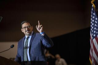 Adrian Fontes, a candidate for Arizona secretary of state, speaks at a Democratic rally in Phoenix, Wednesday, Nov. 2, 2022. (AP Photo/Alberto Mariani)