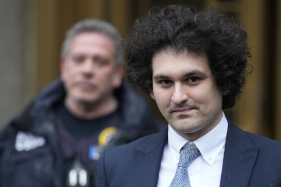 File - Sam Bankman-Fried leaves Manhattan federal court in New York on Feb. 16, 2023. The fraud trial of Bankman-Fried, the founder of failed cryptocurrency brokerage FTX, begins Tuesday with jury selection. (AP Photo/Seth Wenig, File)
