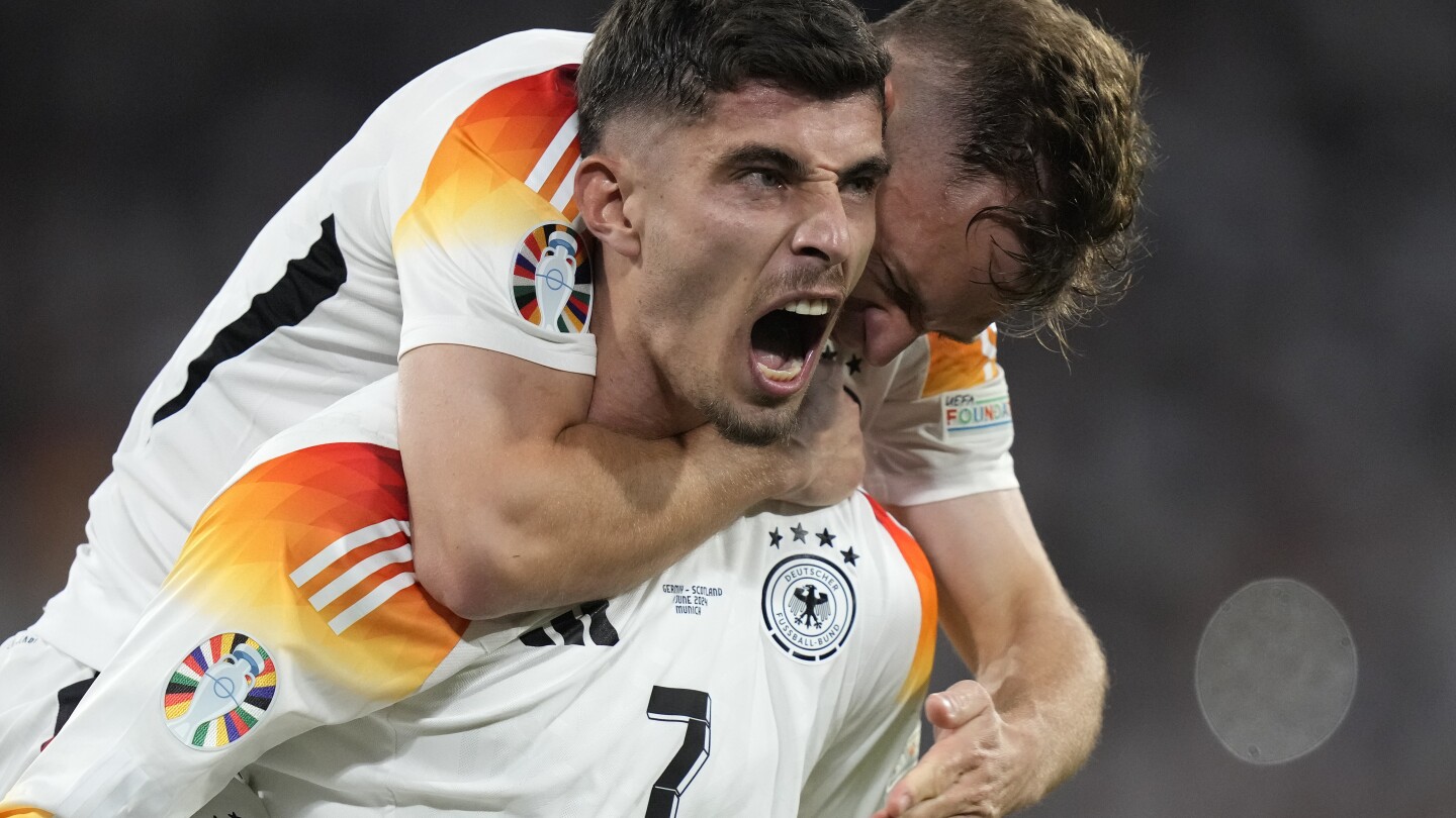 Домакинът Германия постигна успех на Евро 2024, като надви Шотландия с 10 играчи с 5-1