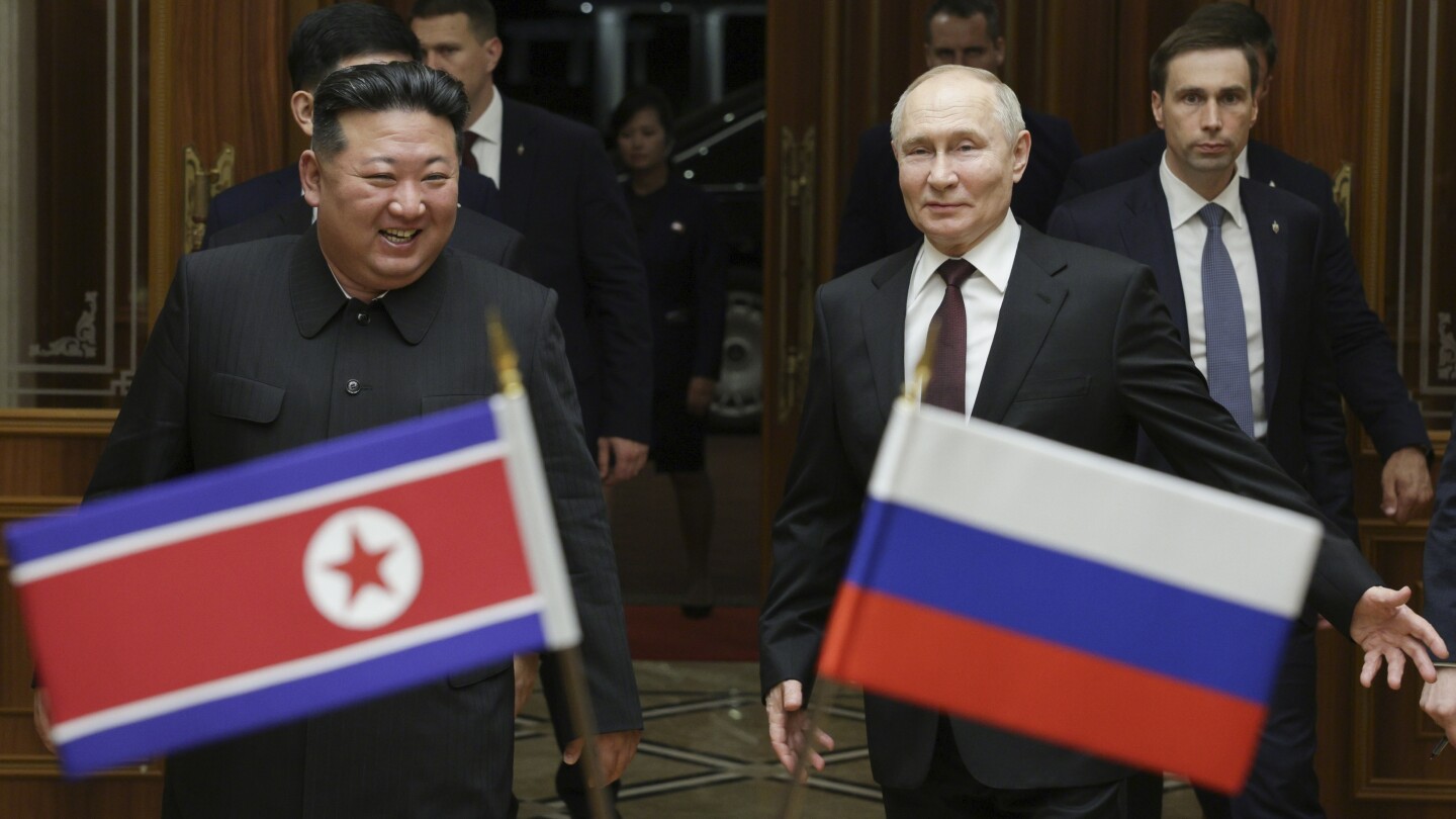 ロシアのウラジミール・プーチン大統領が北朝鮮の金正恩を訪問した。