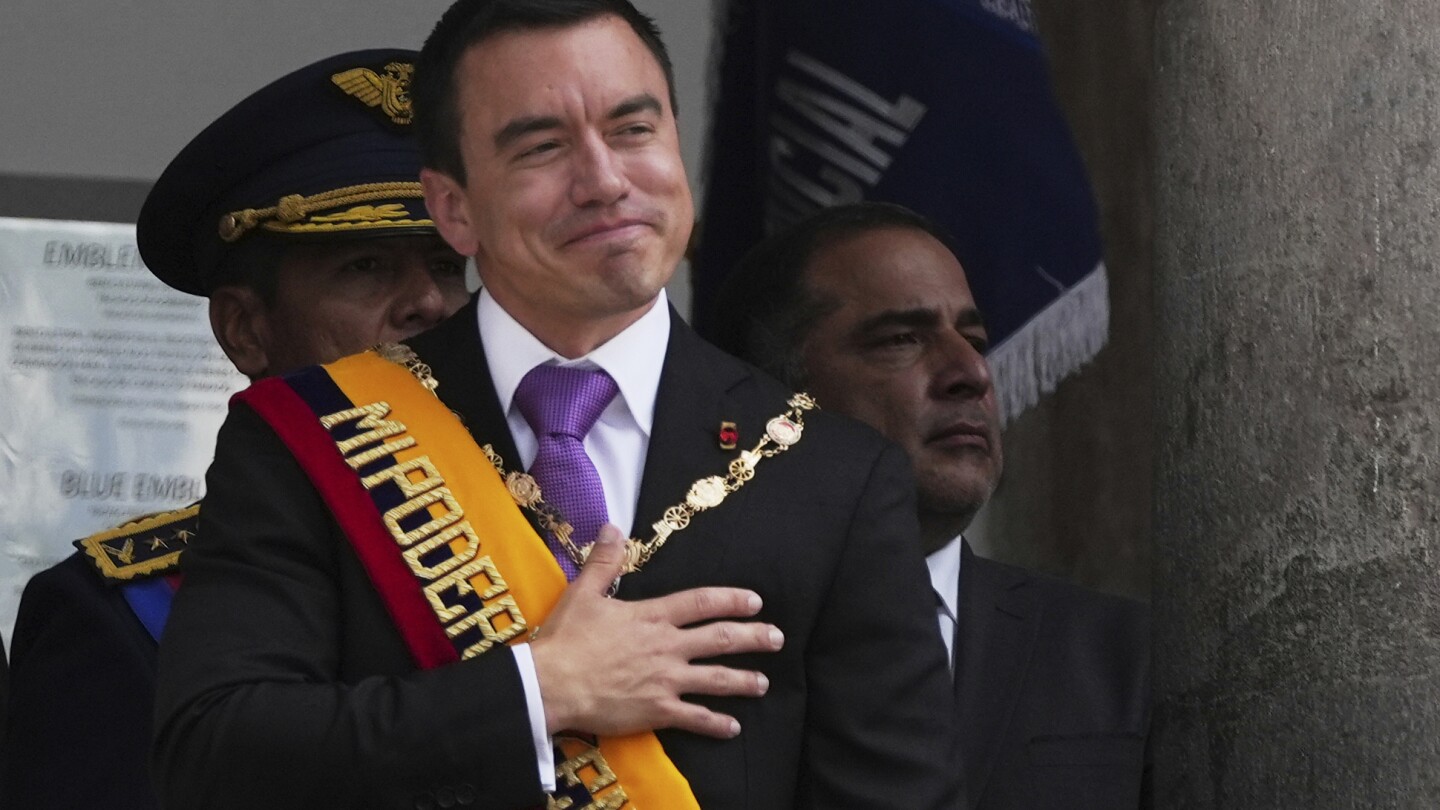 Ecuador's Noboa vows to tackle violence, boost economy and create jobs in second term