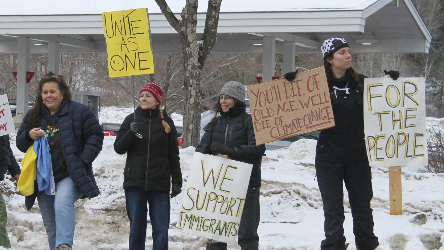 Crowds protest near Vermont ski resort where JD Vance planned vacation with family