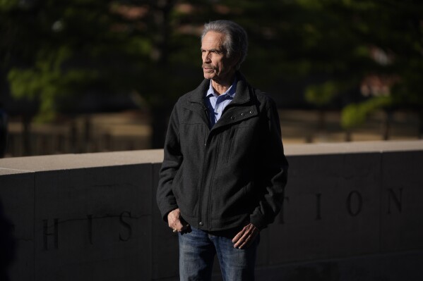 Bombing survivor Dennis Purifoy stands during an interview at the Oklahoma City National Memorial & Museum in Oklahoma City on March 12, 2025. (AP Photo/LM Otero, File)