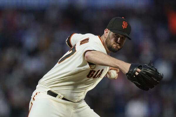San Francisco Giants' Alex Wood pitches against the Chicago Cubs during the fifth inning of a baseball game in San Francisco, Thursday, July 28, 2022. (AP Photo/Godofredo A. Vásquez)