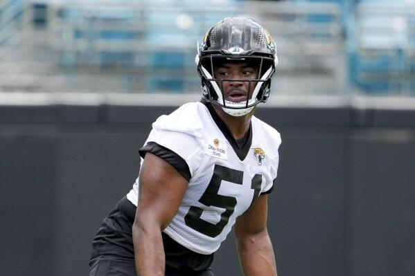 Jaguars rookie LB Miller practices for 1st time since foot surgery