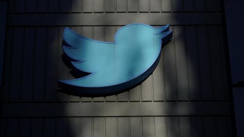 FILE - A sign at Twitter headquarters is shown in San Francisco on Nov. 18, 2022. The Los Angeles District Attorney has left Twitter due to barrage of “vicious” homophobic attacks that were not removed by the social media platform even after they were reported, the office confirmed on Thursday, June 8, 2023. (AP Photo/Jeff Chiu, File)