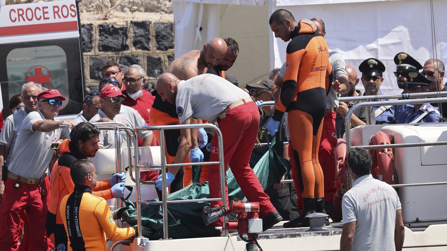 A 7th frame is recovered from sunken superyacht off Sicily, believed to be Mike Lynch’s daughter