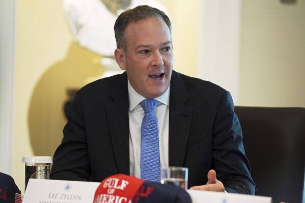 EPA Administrator Lee Zeldin speaks during a cabinet meeting at the White House, April 30, 2025, in Washington. (AP Photo/Evan Vucci, File)