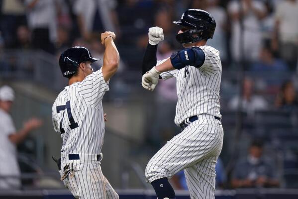 Andrew Velazquez hits his first home run for New York Yankees