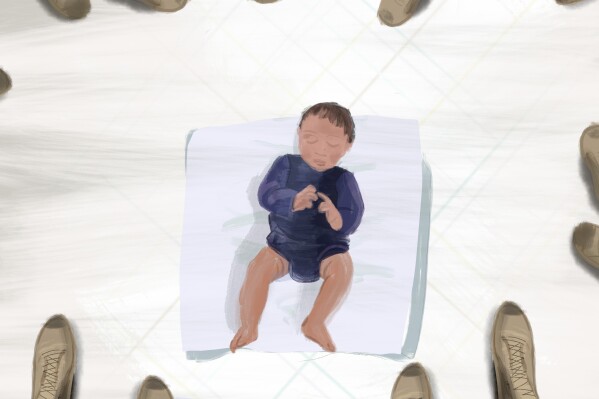 In this illustration, the orphan girl recovered from her injuries at a military hospital in Kabul. Servicemembers became attached to her and grew invested in what would become of her. Marine Maj. Joshua Mast began his efforts to adopt the child and bring her to the U.S., even as the Red Cross and Afghan governments tried to find any living relatives in Afghanistan. The AP has agreed not to identify the child or the family out of fear of tribal conflict and retaliation from the Taliban, which now rules the country. (Illustration Marshall Ritzel)
