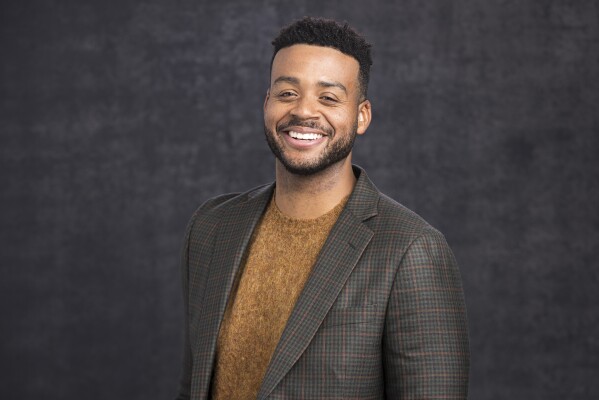 Kris Bowers poses for a portrait on Tuesday, Nov. 21, 2023, in Los Angeles. Bowers has been named one of The Associated Press' Breakthrough Entertainers of 2023. (Photo by Willy Sanjuan/Invision/AP)