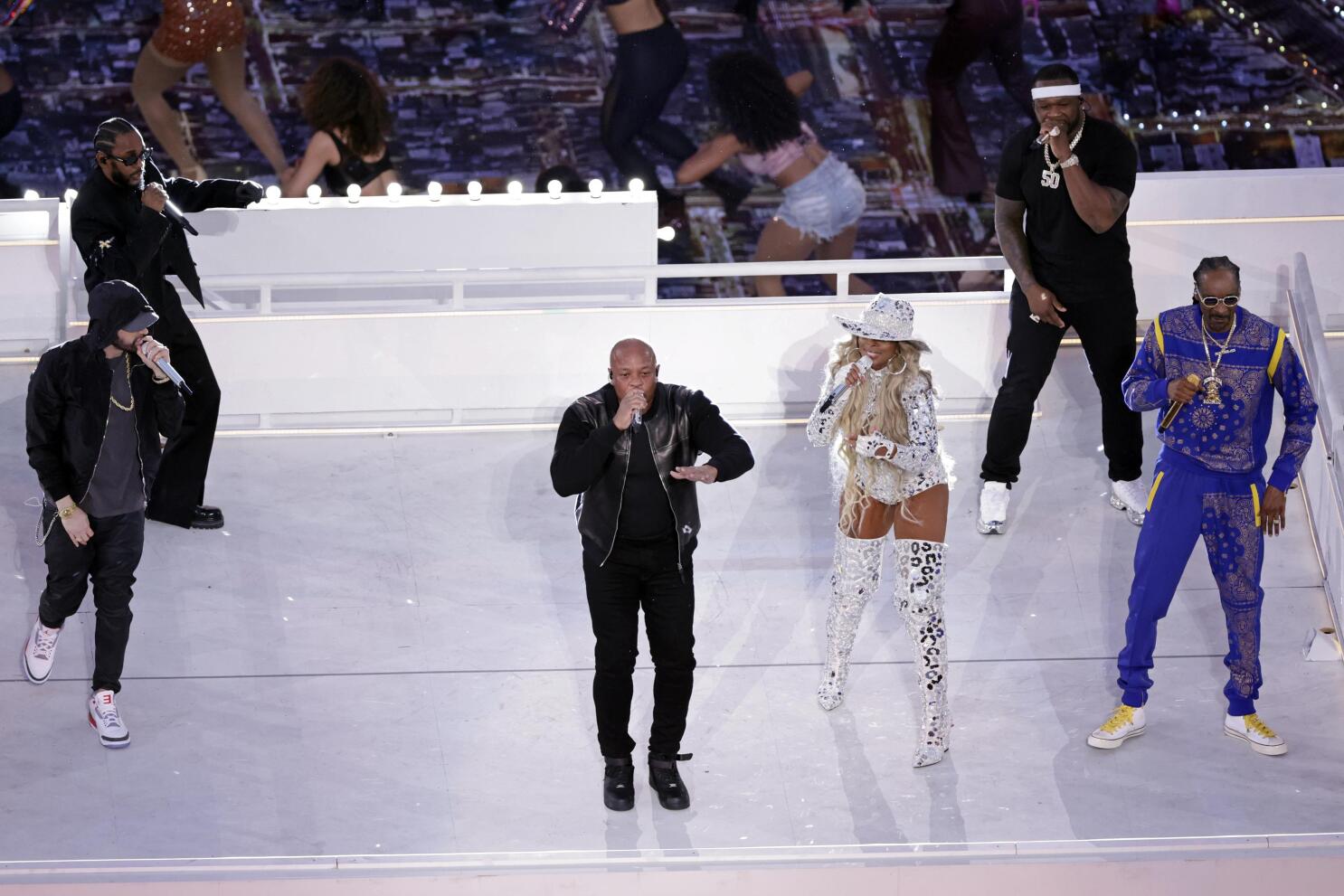 Re-watch the iconic Super Bowl halftime show