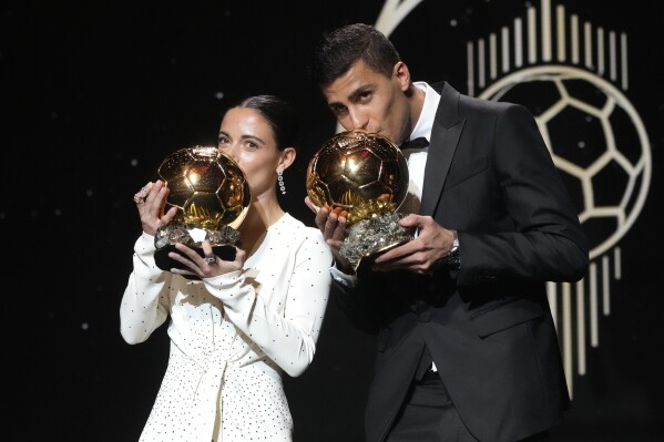 Spaniards Rodri and Bonmatí win Ballon d'Or award as Real Madrid snubs  ceremony | AP News
