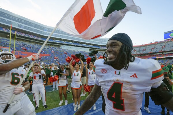 QB Cam Ward rips the Swamp following No. 19 Miami's 41-17 victory and  offers advice to Florida fans | AP News