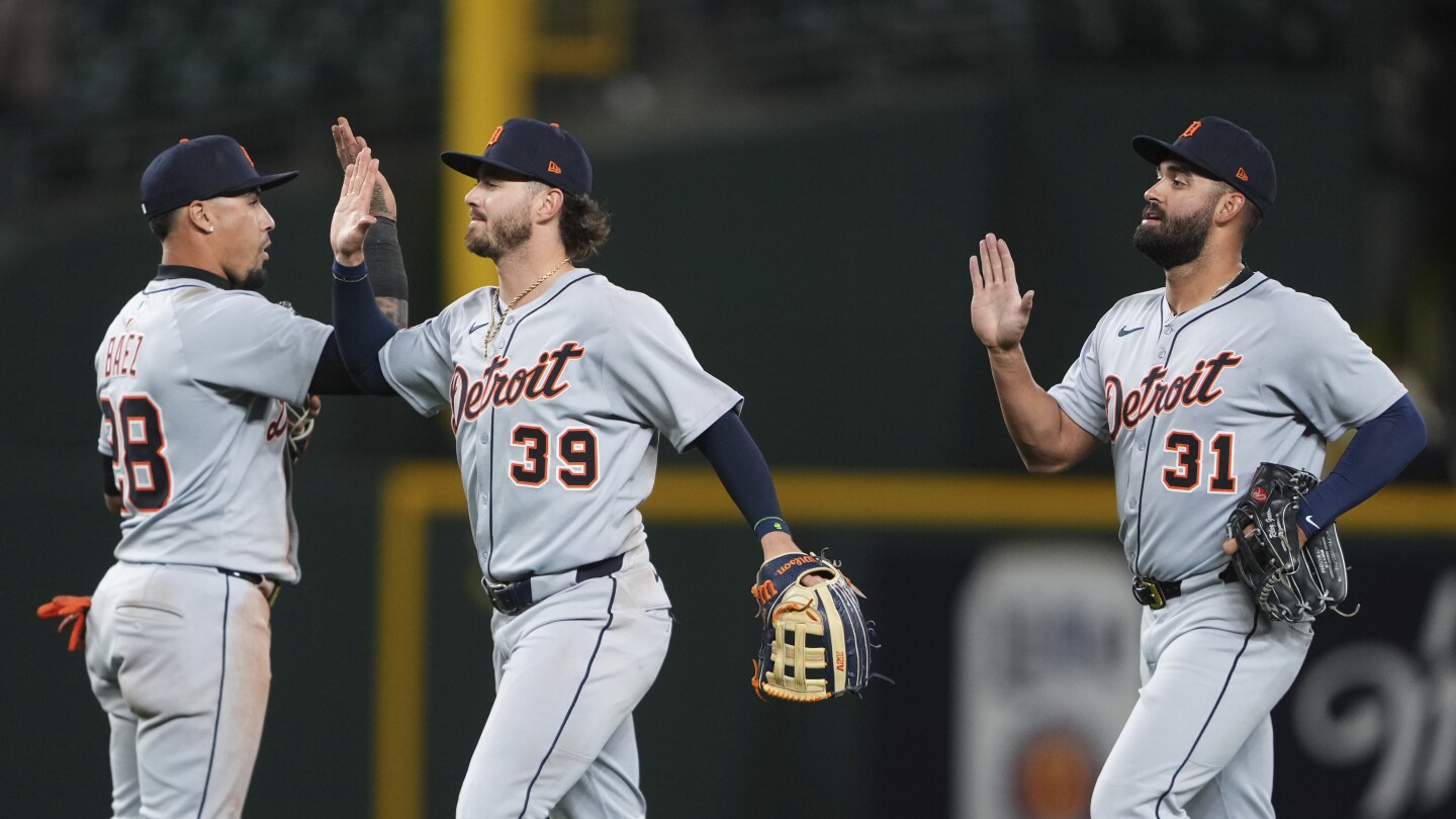 Tigers defeat Mariners 9-6 for first win of season