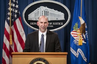 Steven D'Antuono, head of the Federal Bureau of Investigation (FBI) Washington field office, speaks during a news conference Tuesday, Jan. 12, 2021, in Washington. Federal prosecutors are looking at bringing “significant” cases involving possible sedition and conspiracy charges in last week’s riot at the U.S. Capitol. (Sarah Silbiger/Pool via AP)