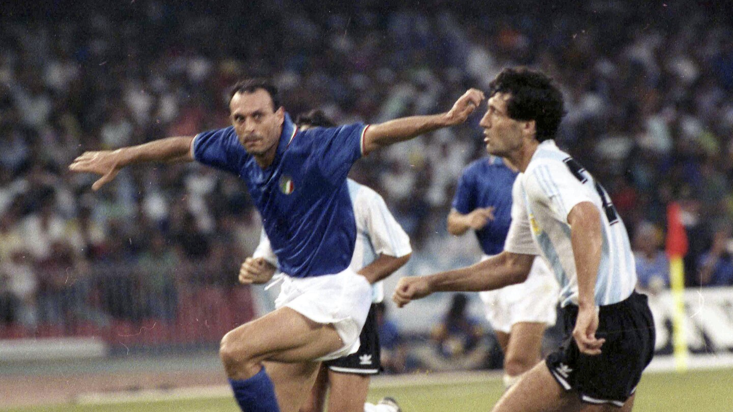 Italy's top scorer in the 1990 World Cup was Salvatore Schillaci, aged 59.