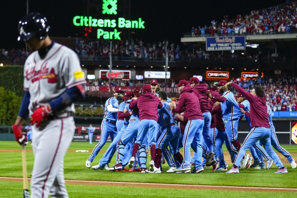 Castellanos hits 2 homers, powers Phillies past Braves 3-1 and into NLCS  for 2nd straight season