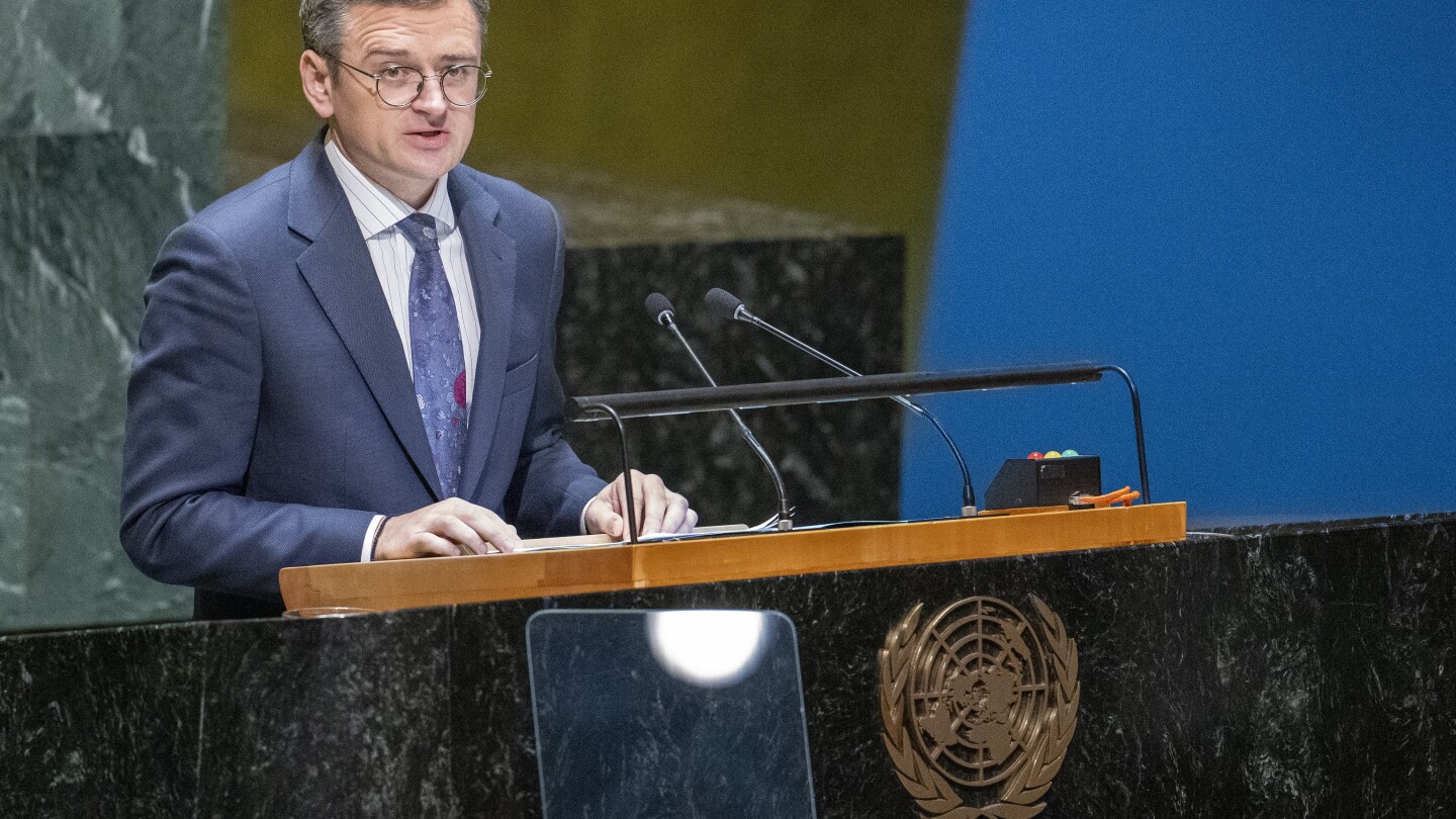 Ukraine’s top diplomat tells skeptics at the UN that his country will win the war