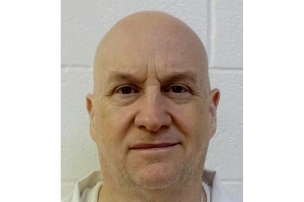 This undated photo provided by the Arkansas Department of Corrections Communications Department shows inmate Grant Hardin. (Arkansas Department of Corrections Communications Department via AP)