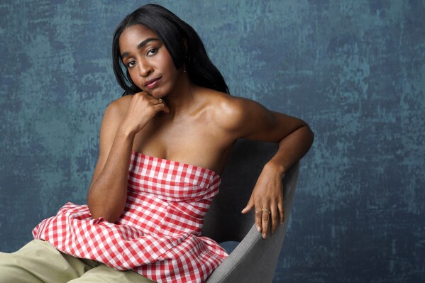 Ayo Edebiri poses for a portrait, Thursday, June 29, 2023, in West Hollywood, Calif. Edebiri has been named one of The Associated Press' Breakthrough Entertainers of 2023. (AP Photo/Chris Pizzello)