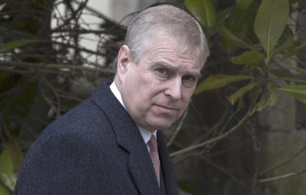 Britain's Prince Andrew is seen in this April 5, 2015 photo in London. A tentative settlement has been reached in a lawsuit accusing Prince Andrew of sexually abusing Virginia Giuffre when she was 17 years old, according to a court filing in Manhattan on Tuesday, Feb. 15, 2022. (Neil Hall/PA via AP)