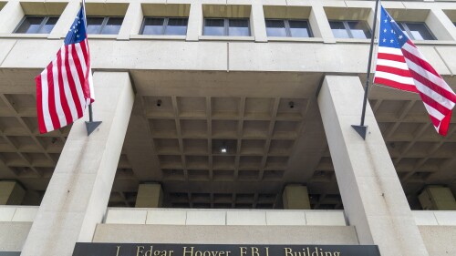 FILE - The J. Edgar Hoover FBI Building is seen Friday, June 9, 2023, in Washington. House Speaker Kevin McCarthy suggested recently he might block the FBI from relocating its downtown headquarters to a new facility planned for the suburbs of Washington. It was more than idle thinking about an office renovation. The Republican speaker is elevating a once-fringe conservative proposal to upend the FBI. (AP Photo/Alex Brandon, File)