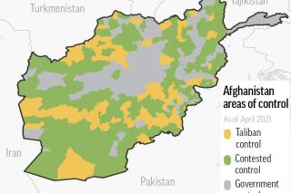 Map of Afghanistan shows which districts are controlled by the Taliban, contested or under government control
