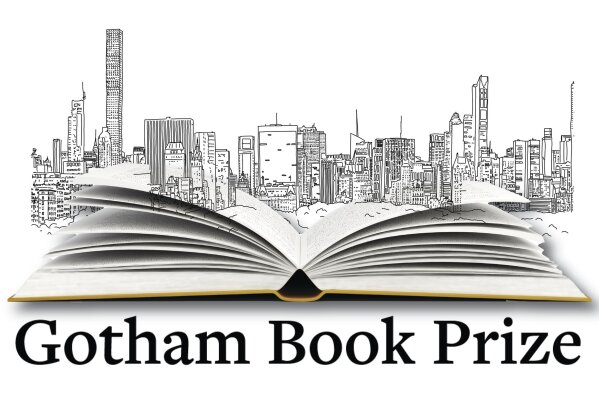 This illustration shows the logo for the newly established Gotham Book Prize. The literary award with a $50,000 cash prize will honor those best at telling a New York story. The Gotham literary prize, announced Thursday, came out of a conversation between businessman-philanthropist Bradley Tusk and political strategist Howard Wolfson. Starting next spring, the prize will be given to a book, fiction or nonfiction, published in a given calendar year that is about New York City or takes place there. (Gotham Book Prize via AP)