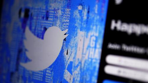 FILE - The Twitter splash page is seen on a digital device, Monday, April 25, 2022, in San Diego. By hiring Linda Yaccarino as Twitter’s new CEO, Friday, May 12, 2023, Elon Musk is welcoming a veteran ad executive to the helm of the social media site. (AP Photo/Gregory Bull, File)