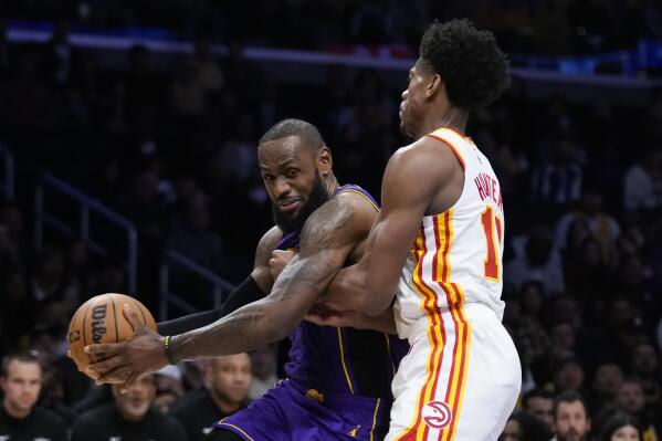 LeBron James puts on a show as Lakers defeat Hawks - Los Angeles Times