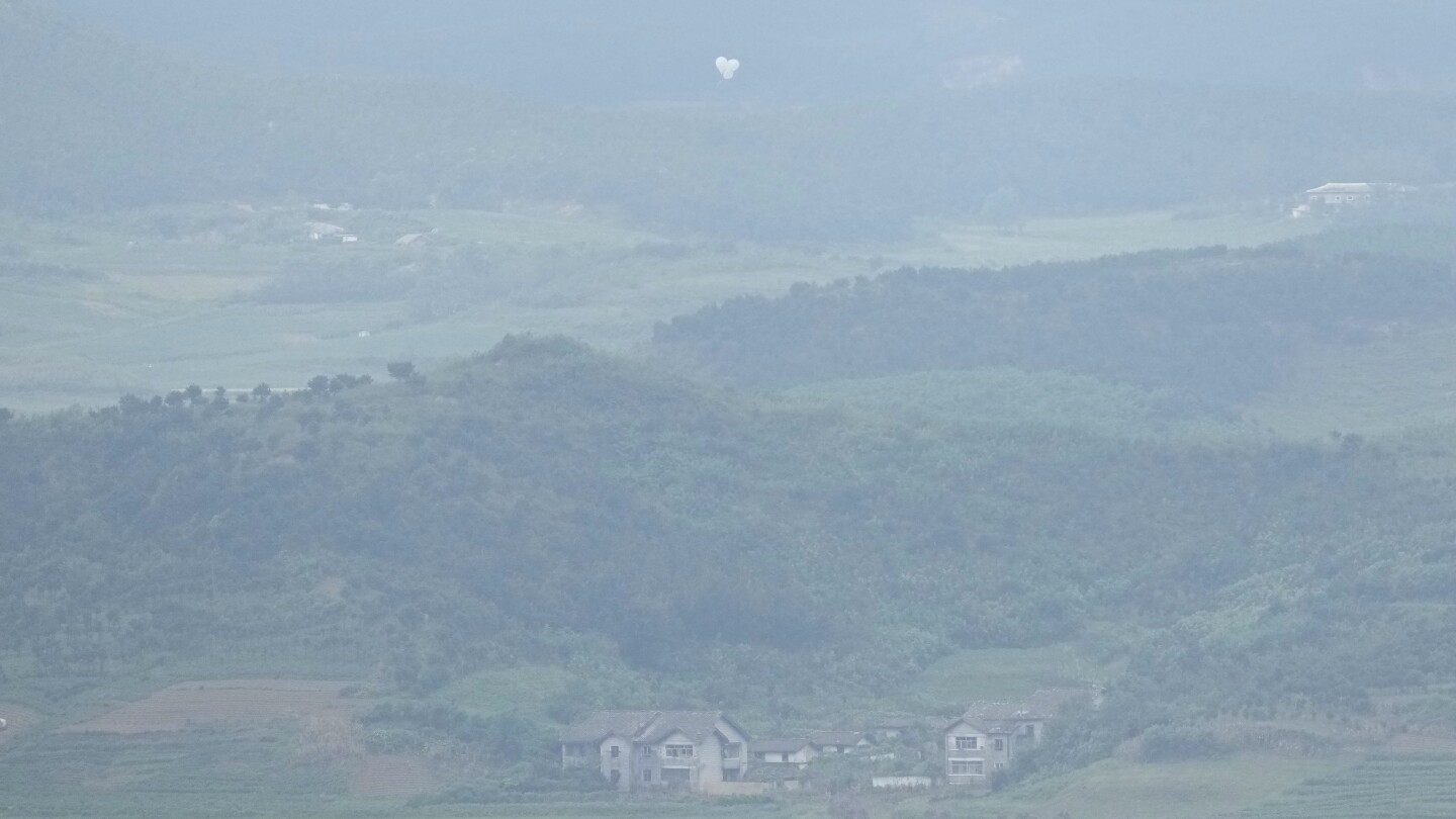 South Korea says North Korea has again launched trash-carrying balloons across the border