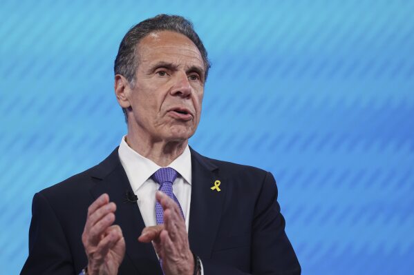 Democratic mayoral candidate Andrew Cuomo speaks during a Democratic mayoral primary debate, Wednesday, June 4, 2025, in New York. (AP Photo/Yuki Iwamura, Pool)