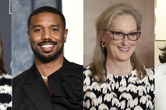 This combination of photos show, from left, Sofia Coppola, Michael B. Jordan, Meryl Streep and Oprah Winfrey, who will be honored by The Academy Museum of Motion Pictures at its annual fundraising gala on Oct. 14. (AP Photo)