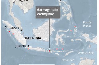 
              AT 19 Aug 2018 14:56:27 UTC, an earthquake was reported at 4.5 km (2.8 mi) S of Belanting, Indonesia.
            