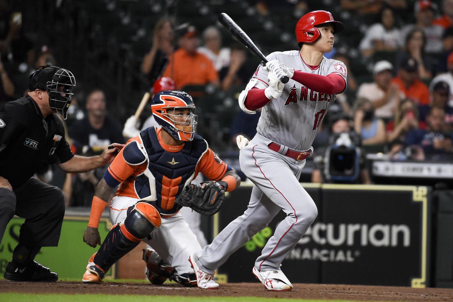 Ohtani hits 44th HR, but Astros tag him in win over Angels