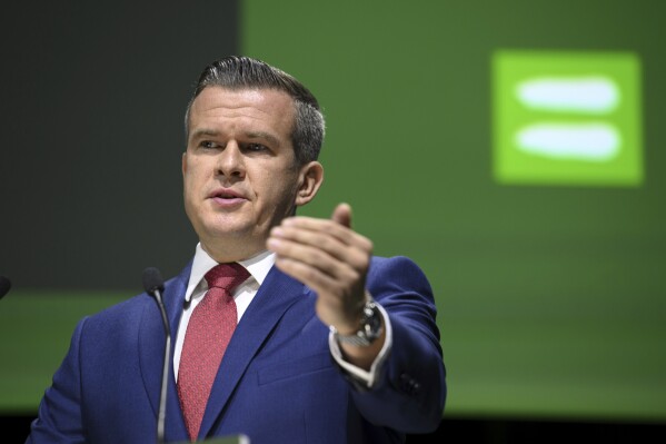 The President of World Anti-Doping Agency (WADA) Witold Banka speaks during the opening of the WADA Symposium for Anti-Doping Organizations at the SwissTech Convention Center in Lausanne, Switzerland, March 18, 2025. (Laurent Gillieron/Keystone via AP, file)