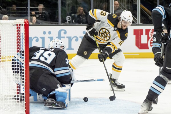 Kesselring scores in OT to lift Utah to 2-1 win over Bruins | AP News