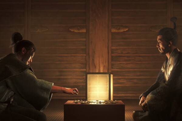 This image provided by Ubisoft shows a scene from the new Assassin's Creed Shadows video game. (Ubisoft via AP)