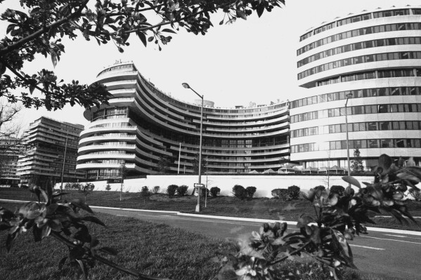 Democratic National Committee office in the luxurious Watergate complex in Washington, shown April 20, 1973.  (APPhoto)