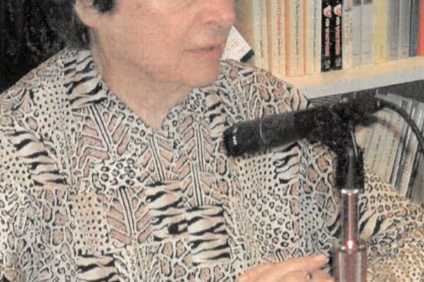 This photo provided by Random House shows Betty Prashker doing an interview for an oral history in 2001. (Random House via AP)