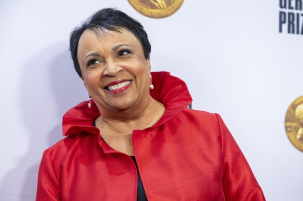 Librarian of Congress Carla Hayden arrives at the presentation of the Gershwin Prize, to be awarded to Joni Mitchell at DAR Constitution Hall in Washington March 1, 2023. (AP Photo/Amanda Andrade-Rhoades, File)